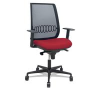 Silla Alares sincro malla negra bali granate brazo regulable