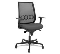 Silla Alares sincro malla negra bali gris oscuro brazo regulable