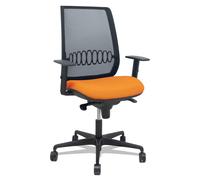 Silla Alares sincro malla negra bali naranja brazo regulable