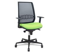Piqueras y Crespo - Silla de oficina Alares 0B68R65 - Ergonómica malla negra, asiento pistacho