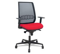 Silla Alares sincro malla negra bali rojo brazo regulable