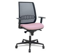 Silla Alares sincro malla negra bali rosa brazo regulable