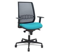 Silla Alares sincro malla negra bali turquesa brazo regulable