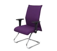 Silla Albacete confidente tapizada con Tela color Morado. Brazos 1D y No aplica
