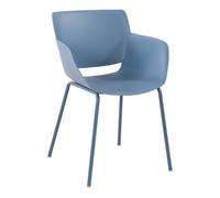 CLP Silla Alpena para Interior o Exterior I Butacas Modernas con Respaldo para jardín I Silla Resistente con reposabrazos, Color:Azul