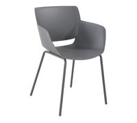 Silla alpena plástico gris oscuro 54x58x80 cm