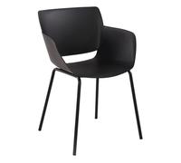 Silla alpena plástico negro 54x58x80 cm