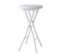 Silla Alta Acolchada Plegable Desayuno Redondo Cocina Taburete de Bar Muebles Silla Alta compacta (Color: Negro, marrón, Blanco)
