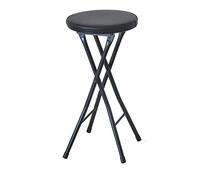 Silla Alta Acolchada Plegable Desayuno Redondo Cocina Taburete de Bar Muebles Silla Alta compacta (Color: Negro, marrón, Blanco)