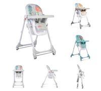 Silla alta Cangaroo Kimchi, cojín de asiento plegable y extraíble, cinturón de seguridad, color:gris claro