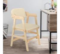 Silla alta escalable de madera natural Sit Up 3 altura ajustable, 6 meses-10 años hasta 90 kg, silla de bebé resistente de seguridad, madera natural, niños y adultos