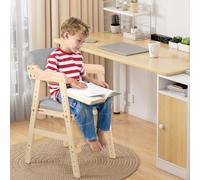 Silla alta escalable de madera natural Sit Up 3 altura ajustable, 6 meses-10 años hasta 90 kg, silla de bebé resistente de seguridad, madera natural, niños y adultos