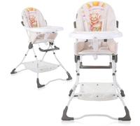 Silla alta Lorelli para niños con hueco para taza de caramelo, plegable, mesa doble, cesta, color:beige/amarillo