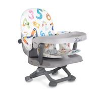 Silla alta para niños Kiwi, Asiento booster, Asiento booster, Mesa, abatible, cojín booster, color:gris blanco