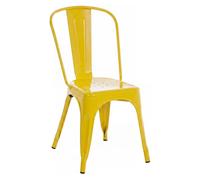 Silla apilable benedikt de metal amarillo 48x44x89 cm