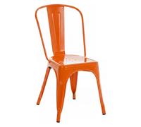 Silla apilable benedikt metal naranja 48x44x89 cm