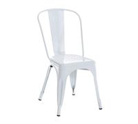 Silla apilable benedikt metal blanco 48x44x89 cm