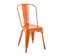 Silla apilable benedikt metal naranja 48x44x89 cm