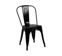 Thinia Home Silla Apilable Industrial de Acero y Madera 45x45x85cm Thinia Home