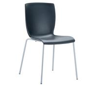 Silla apilable mio plástico negro 50x47x80 cm