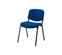 Silla apilable q-connect brazos cortos tapizada sin ruedas 910 mm alto 460mm largo440 mm profundidad azul - KF10880