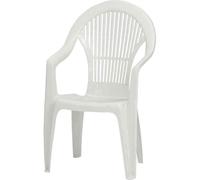 Silla Apilable Vega Blanco Alto Plástico 55x49x93 Jardín Balcón Sillón Valor