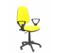 Silla Ayna bali amarillo brazos fijos ruedas de parqué