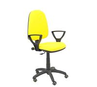 Silla Ayna Bali Amarillo Brazos fijos Ruedas de parqué