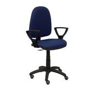 Silla Ayna bali azul marino brazos fijos ruedas de parqué