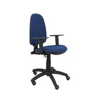 Silla Ayna Bali Azul Marino Brazos Regulables Ruedas de parqué