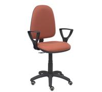 Silla Ayna bali marrón brazos fijos ruedas de parqué