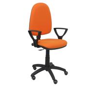 Silla Ayna Bali Naranja Brazos fijos Ruedas de parqué