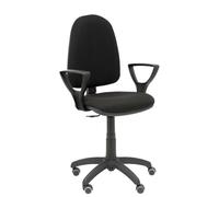 Silla Ayna bali negro brazos fijos ruedas de parqué