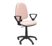 Silla Ayna bali rosa pálido brazos fijos ruedas de parqué