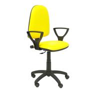 Silla aýna similpiel amarillo con brazos