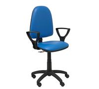 Silla Ayna similpiel Azul con Brazos