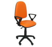 Silla aýna similpiel naranja con brazos