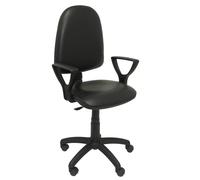 Silla aýna similpiel negro con brazos