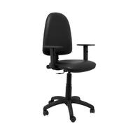 Silla Ayna similpiel negro con brazos regulables