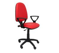 Silla Ayna similpiel Rojo con Brazos