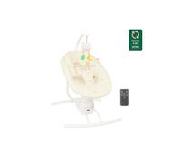 Badabulle Balancín eléctrico bebé lateral Buddy Cream - 3 velocidades de balanceo - 8 canciones de cuna - Arco de juego - Garantía de por vida