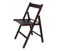 Silla bas en madera de haya, acabado en wengue, 43x47x79 cm