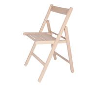 Silla bas en madera de haya, acabado sin barniz, 43x47x79 cm