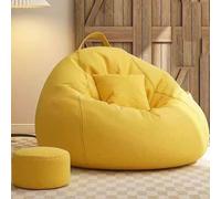 Silla Bean Bag Silla Bean Bag de gran tamaño para adultos con espuma de memoria de alta resistencia Sofá perezoso con reposapiés Silla cómoda Bean Bag Couch Lounge Sofá bean bag sillas para