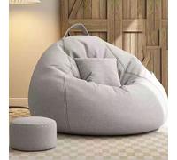 Silla Bean Bag Silla Bean Bag de gran tamaño para adultos con espuma de memoria de alta resistencia Sofá perezoso con reposapiés Silla cómoda Bean Bag Couch Lounge Sofá bean bag sillas para