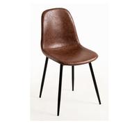 Silla black teok polipiel vintage - café vintage