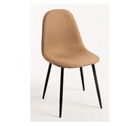 Silla black teok tela - marrón arena