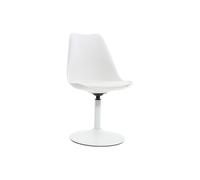 Silla blanca mate pivotante STEEVY