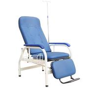 Silla Blood Draw con marco de acero resistente, reclinable con almacenamiento lateral para laboratorios y áreas de recepción