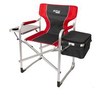 AKTIVE 63000 - Silla Plegable Camping portátil con Soporte ara Botellas y Bolsa térmica, Silla Camping Plegable 61x48x92,5cm, Resistente y Ligera, Silla Director Plegable antivuelco